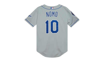 MLB Hideo Nomo Road Jersey "2002 Los Angeles Dodgers – Chrome" AJY15337 LAD02HNOCHRM