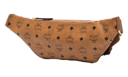 Medium Fürsten Belt Bag in Visetos "Cognac" MMZAAFI01CO001