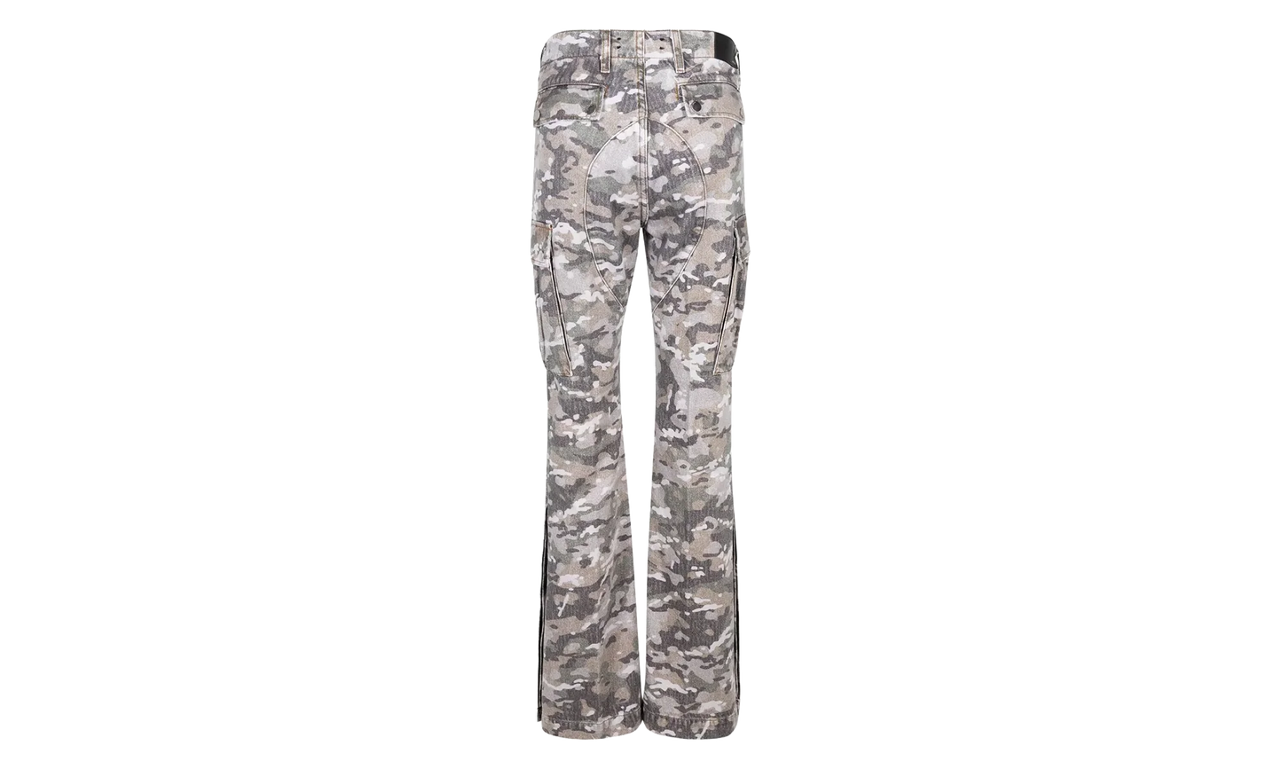 M65 Cargo Kick Flare Cargo Pants "Green Camo" PF23MDF039 526