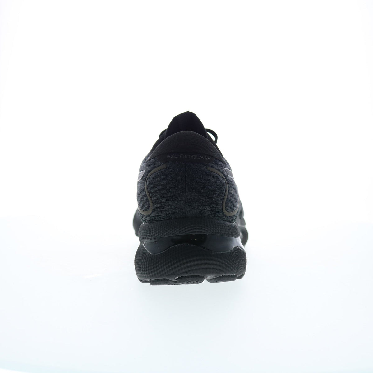 Asics Gel-Nimbus 24 Mens Black Leather Extra Wide Athletic Running Shoes