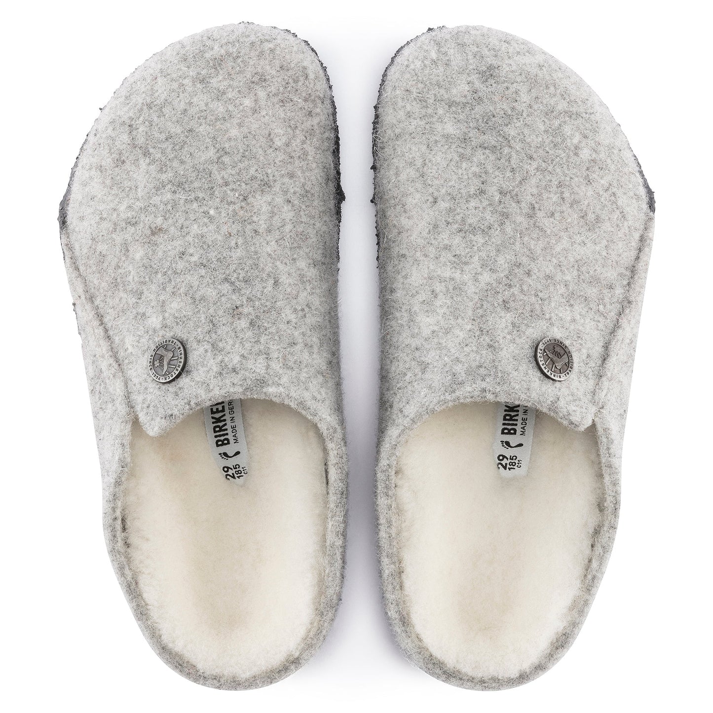 Kid's Zermatt Wool Felt Shearling Slipper in Light Gray