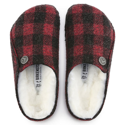 Kid's Zermatt Shearling in Plaid Red