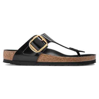 Gizeh Big Buckle Natural Patent in High Shine Black