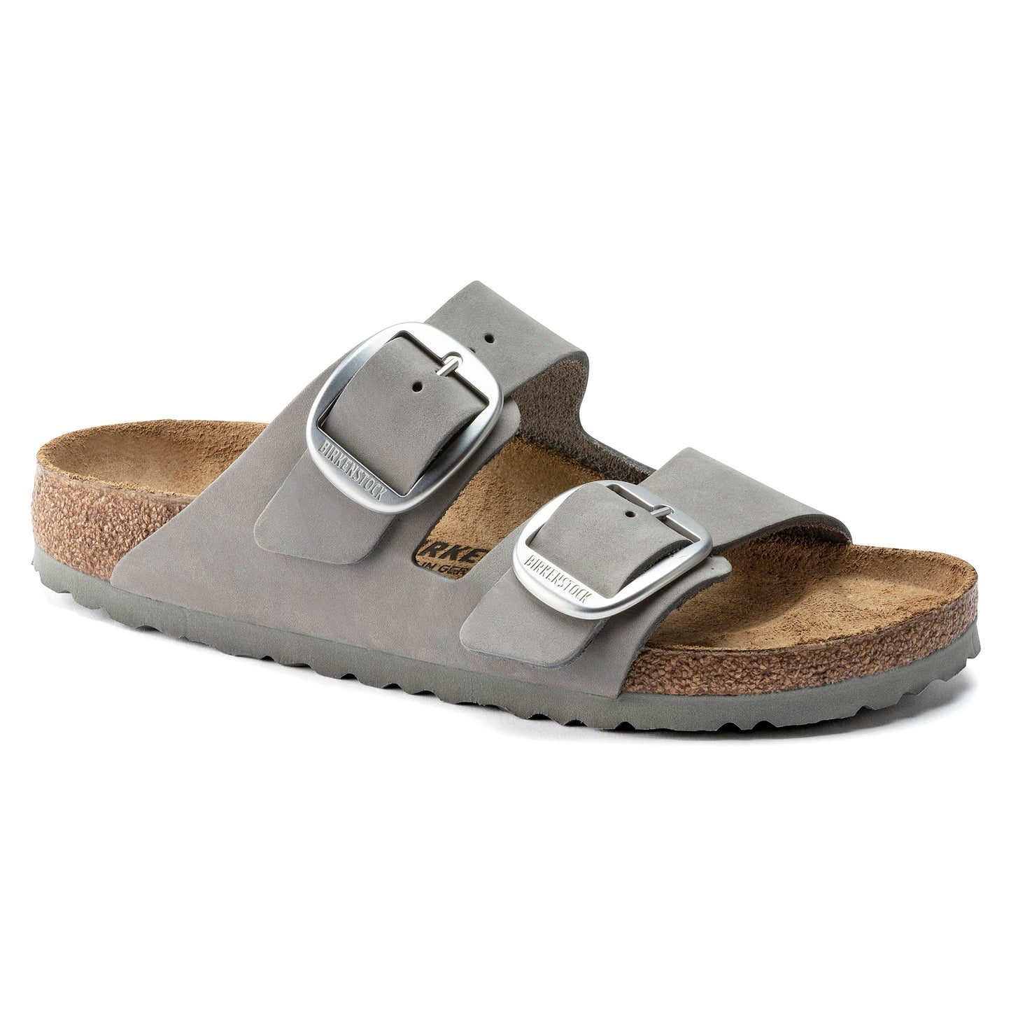 Arizona Big Buckle Nubuck Leather in Dove Gray