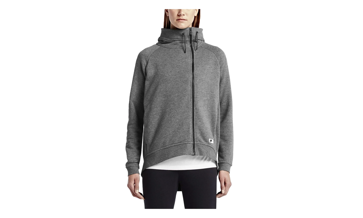 NSW Modern Cape Full Zip Hoodie WMNS "Medium Heather Grey" 804577 091