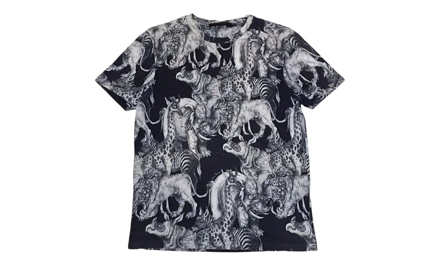 Chapman Brothers Allover Animals Short Sleeve Tee "Navy" 1AI3M