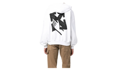 Hand Arrow Boxy Hoodie "White" OMBB110S23FLE0030110