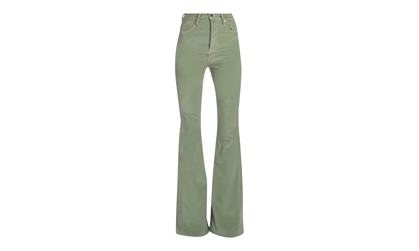 Velour Flare Stack Jeans Pants "Pale Lime" Y0W09458VE PLI