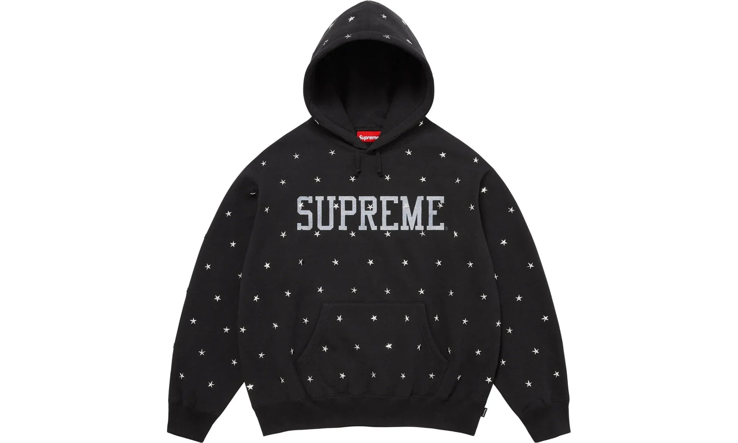 Stars Studded Hooded Sweatshirt "FW25 - Black" SU26908