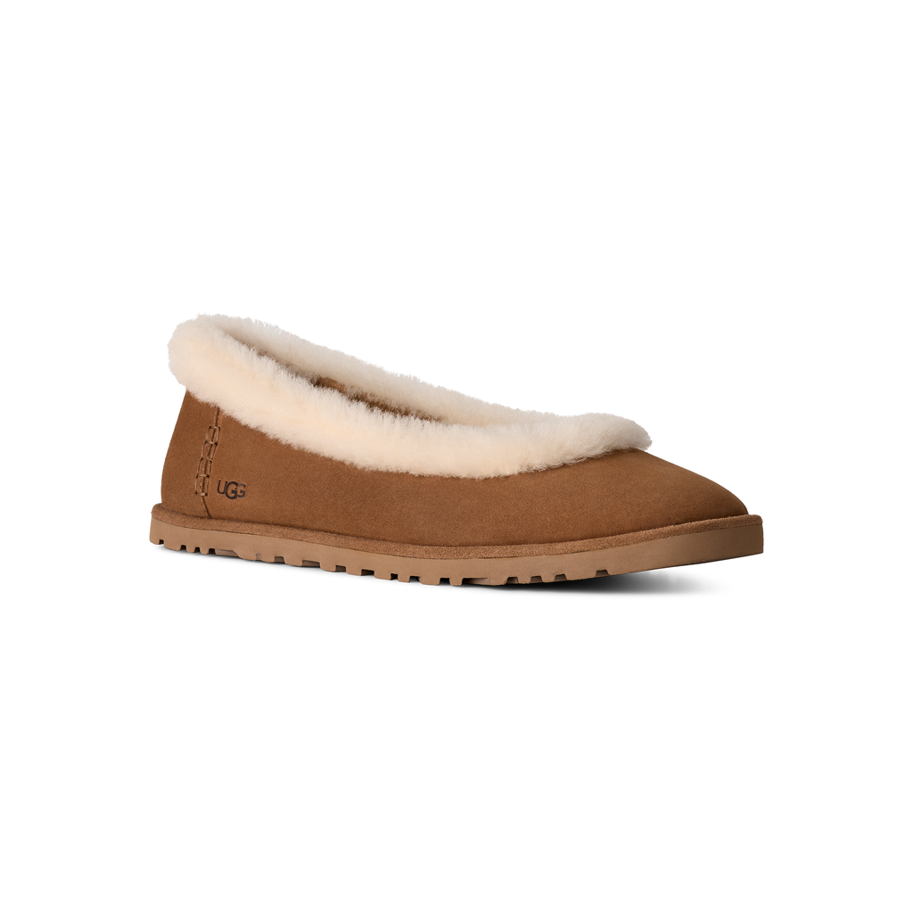 Women's Zora Ballet Flat in Chestnut