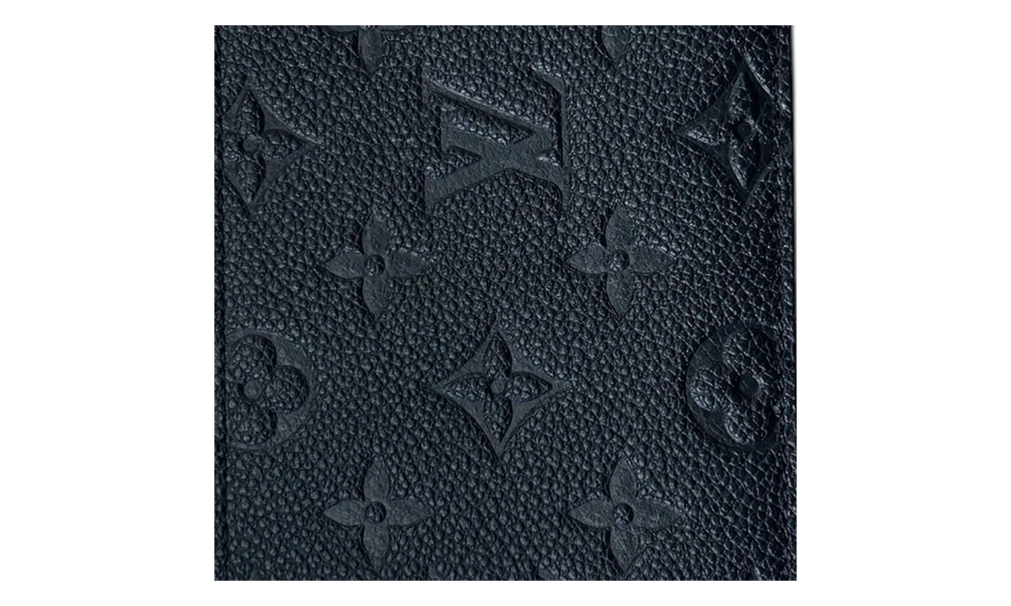 Embossed Monogram Long Wallet "Black/Gold" LVEMLWBG