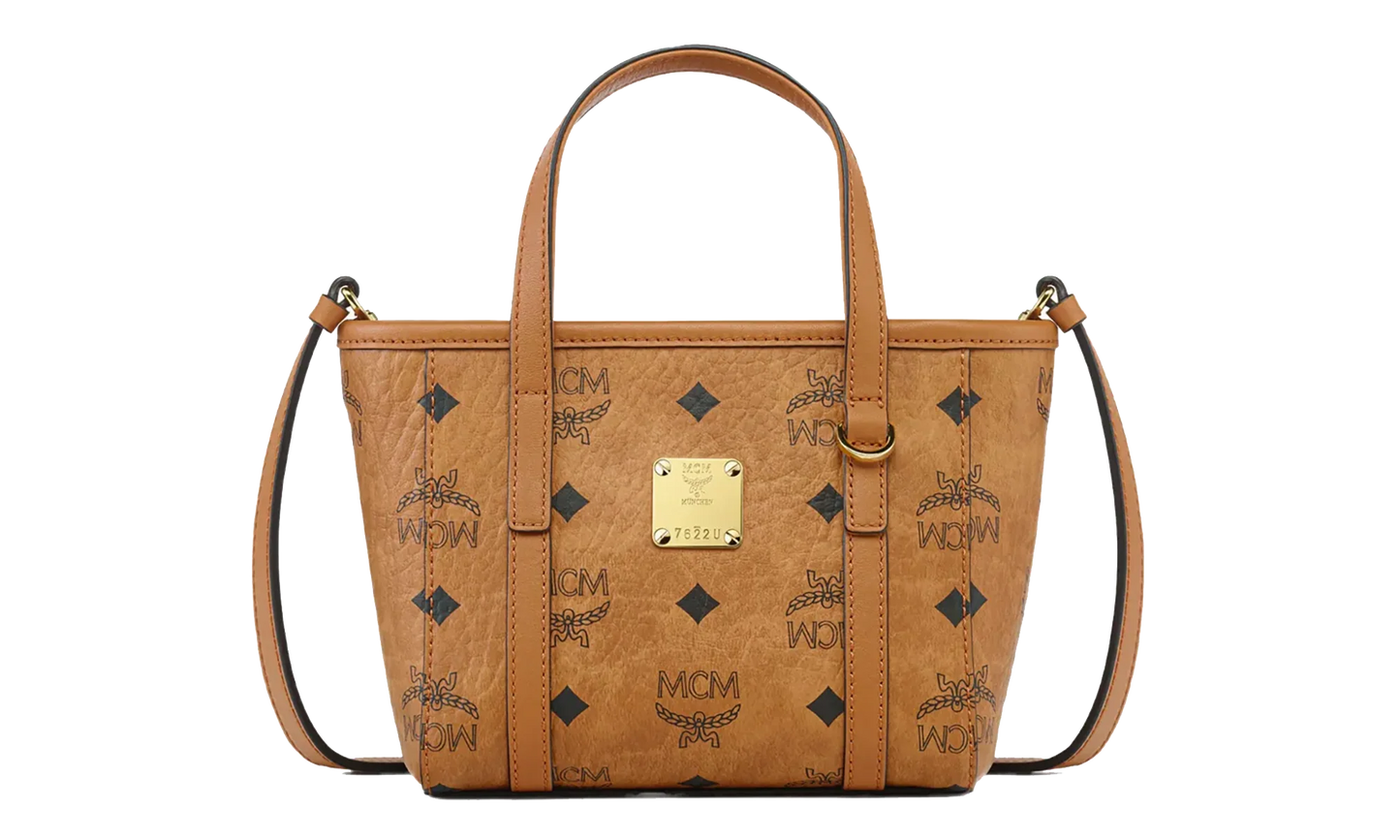 Extra Mini Toni Shopper in Visetos "Cognac" MWPFSMT03CO001