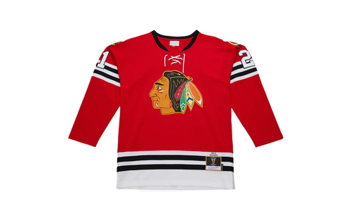 NHL Stan Mikita Dark Jersey "1960 Chicago Blackhawks - Scarlet" JY9064 CBHSCAR