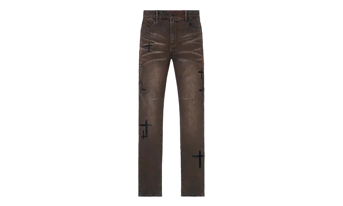 Bryant Skinny Jeans "Mocha Drift Cross Patch" MEXOD1214 J1205MCDCP