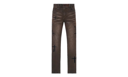 Bryant Skinny Jeans "Mocha Drift Cross Patch" MEXOD1214 J1205MCDCP