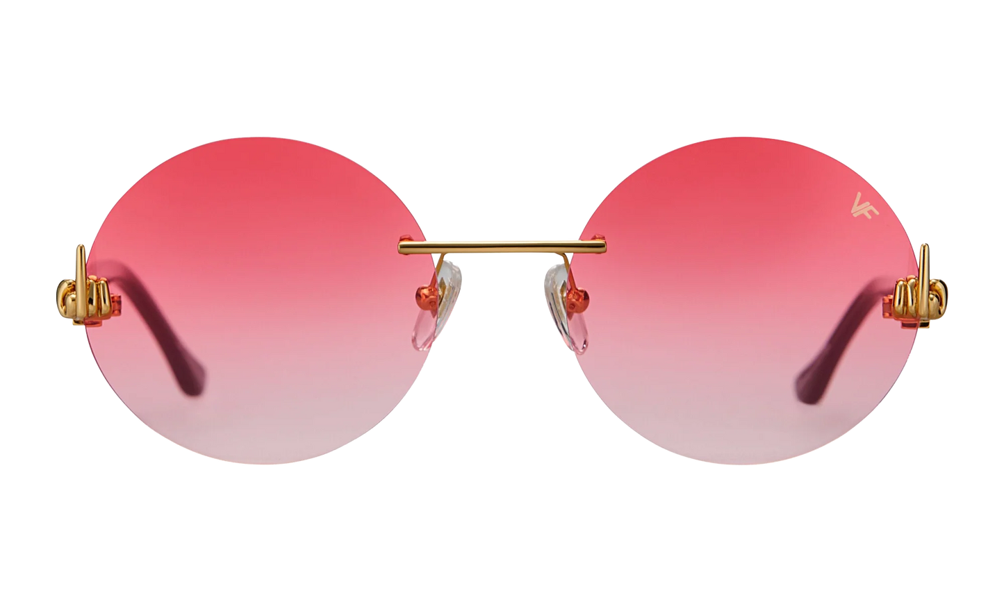 508 Rimless Drill Mount F.U. Edition 24KT "Yellow Gold / Black / Fire Red Gradient" DMMF2 0008 16T6