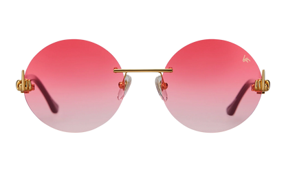 508 Rimless Drill Mount F.U. Edition 24KT "Yellow Gold / Black / Fire Red Gradient" DMMF2 0008 16T6