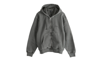 Smooth Stock Pig Dyed Zip Hoodie "BLACK" 1975021 BLAC