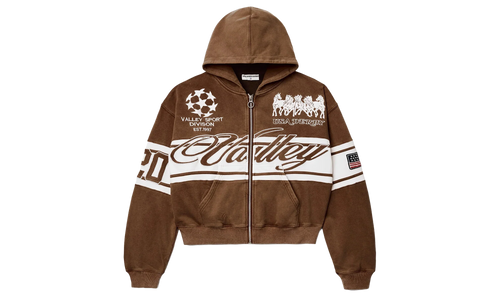 Cursive Zip-Up "Brown" VAL38