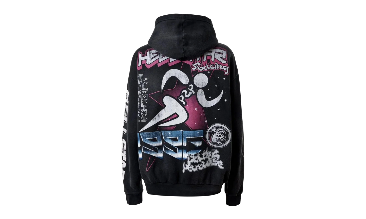 RACER HOODIE "Black" HSR166