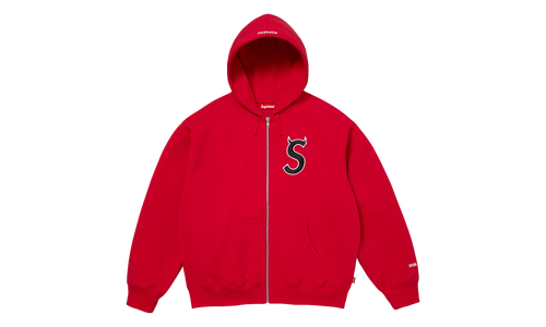 Devil S Logo Zip Up Hooded Sweatshirt "SS26 - Red" SU27313