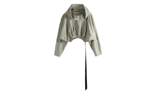 Felpa Cropped Hooded Top WMNS "Grey Melange" DS01F4218 FGM 178
