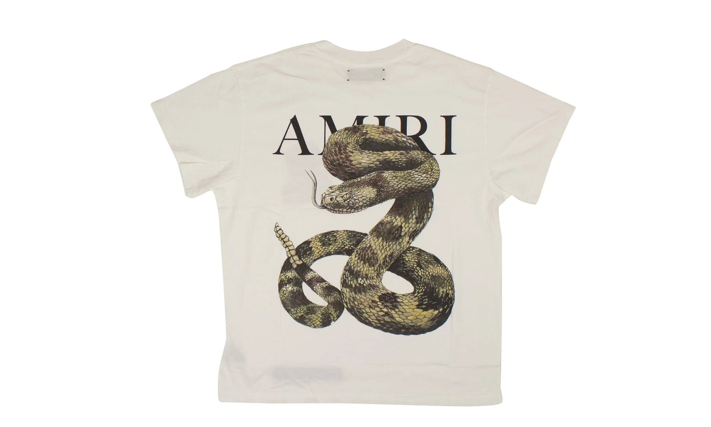 White Snake Cotton T-Shirt "White" AMR-XTSH-0054
