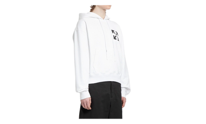 Single Arrow Over Hoodie "White" OMBB037C99FLE0080110