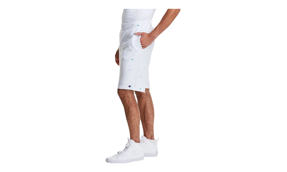 C-Life Reverse Weave Paint Splatter Shorts "White" 825977 AZ0C