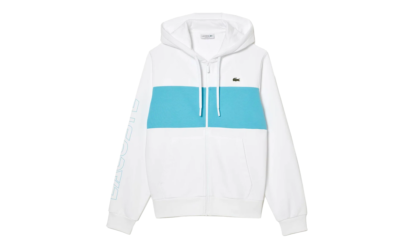 Colorblock Zip-Up Hoodie "White / Blue" SH1416 RI6