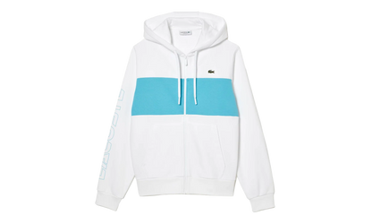 Colorblock Zip-Up Hoodie "White / Blue" SH1416 RI6
