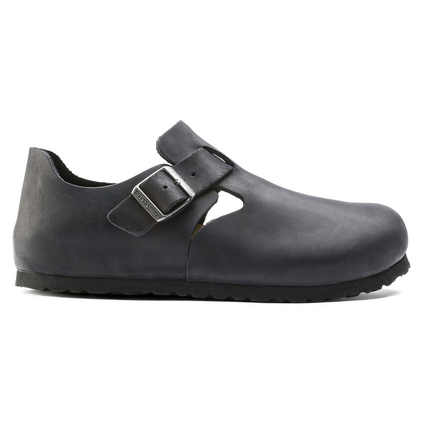 London Oiled Leather Classic Footbed in Black