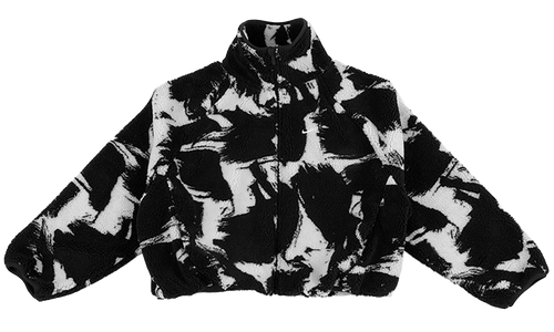 NSW Oversized High-Pile Fleece WMNS "Black White" IF0344 010