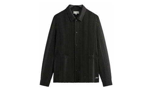 Ladder Lace Boxy Collared Overshirt "Black" KITH37