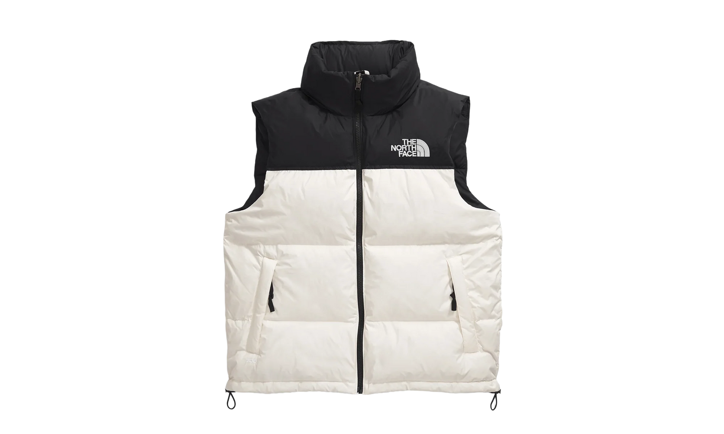 1996 Retro Nuptse Vest "White Dune / TNF Black / Recycled Down" NF0A3JQQGOM