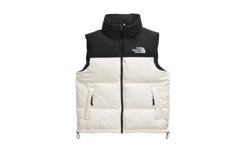 1996 Retro Nuptse Vest "White Dune / TNF Black / Recycled Down" NF0A3JQQGOM