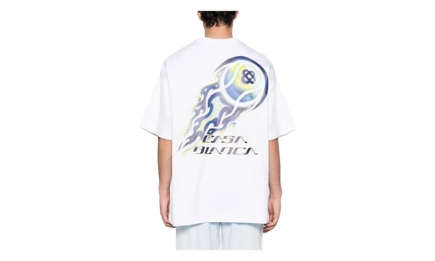 Flaming Tennis Ball Oversized Short Sleeve T‑Shirt "Grey" M P26 JTS 044 02
