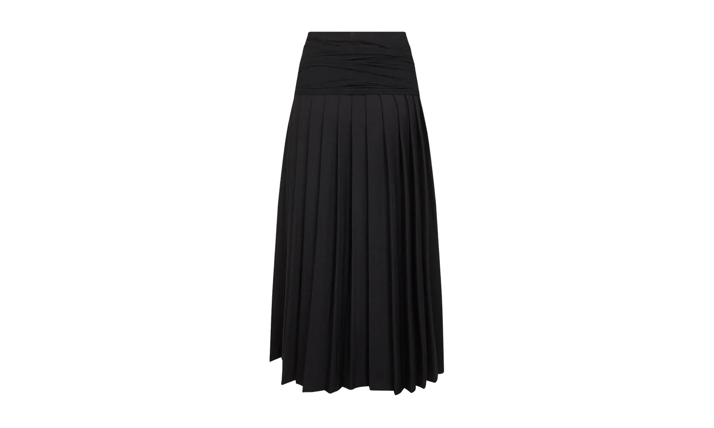 Long Layered Pleated Skirt WMNS "Off Black" S62MI0036 M35436 899