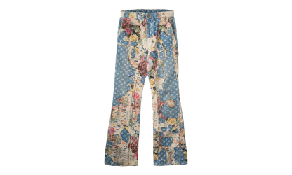 Floral Destroyed Carpenter Jeans "Indigo" LSFDCJI