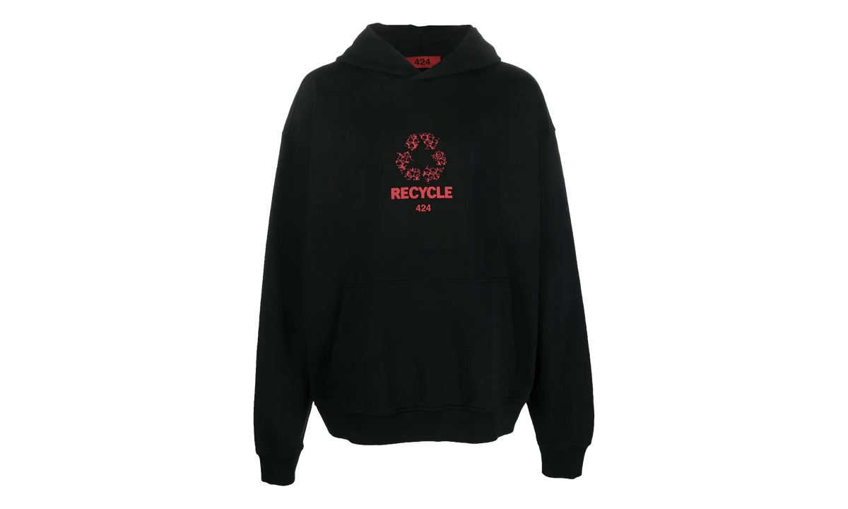Logo Print Recycle Hoodie "Black" 34424M34236032