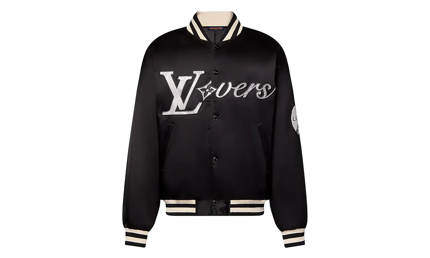 Embroidered Crystal Lovers Logo Nylon Jacket "Pharrell Williams - Black" 1AFHWQ