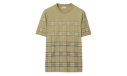 Gradient Check Cotton T-shirt "Glade Green" 8119023
