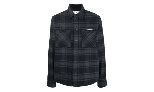 Outline ARR Flannel Shirt "Grey / White" OMGA133C99FAB0010701