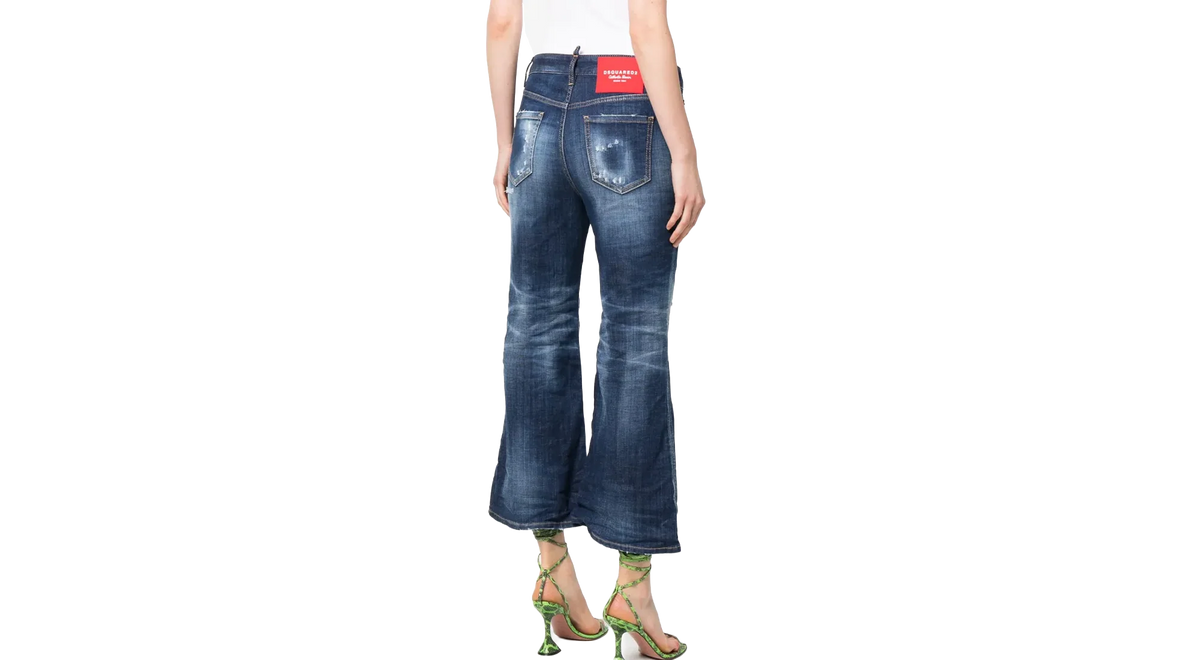 Super Flare Cropped Jeans WMNS "Denim" S72LB0640S30342470