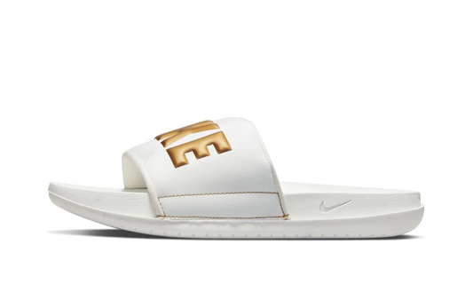 Offcourt Slide WMNS"Summit White Metallic Gold" BQ4632 105