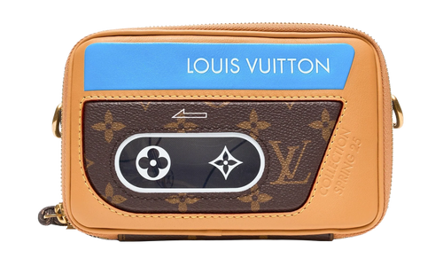 Music Player Monogram Messenger Bag "Brown/Blue" LVMPMMBBBBM