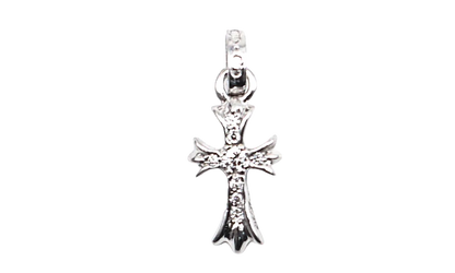Diamonds Babyfat Cross Charm "18K White Gold" CHRM0813