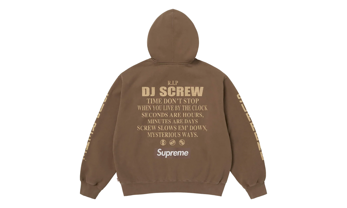DJ Screw Zip Up Hooded Sweatshirt "SS26 - Dusty Brown" SU27357