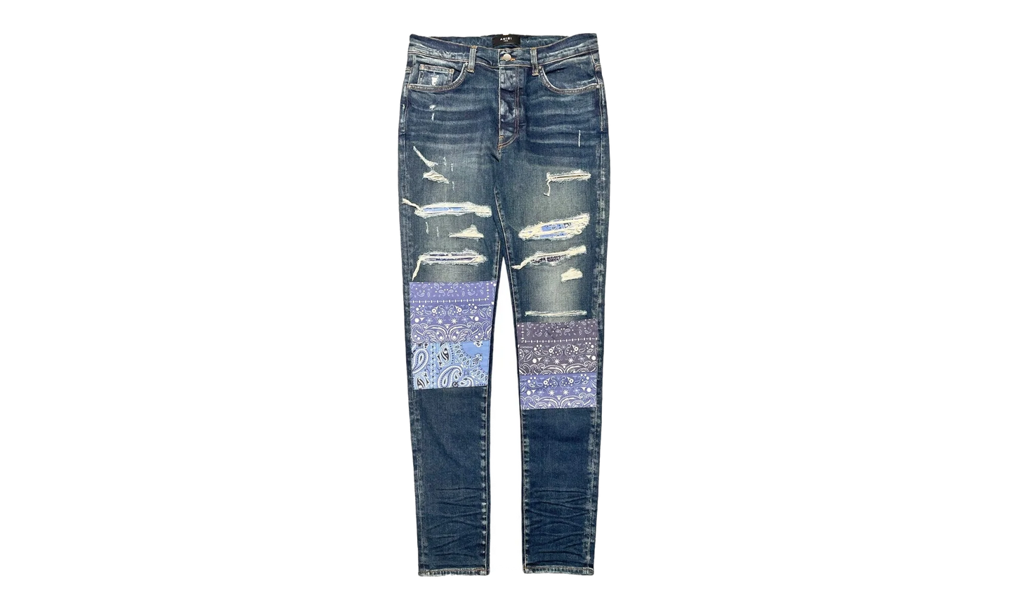 Vintage Bandana Art Patch Jeans "Deep Classic Indigo" PS22MDS140 403