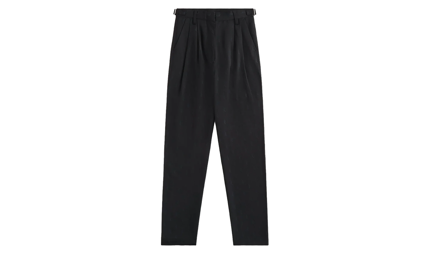 Script Logo Aidan Pleated Black Trousers "Black" KITH39